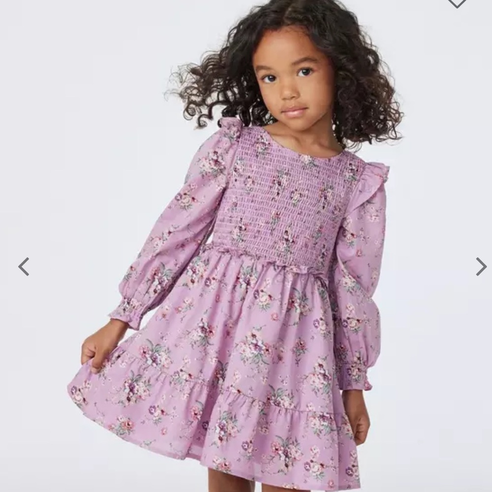 Janie and Jack Lavender Floral Smocked Dress